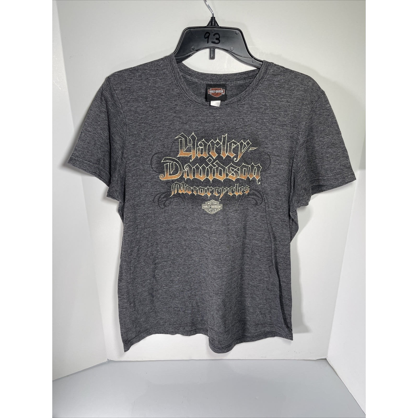Harley Davidson Womens Short Sleeve T-Shirt Large Charcoal Gray Marion In Light